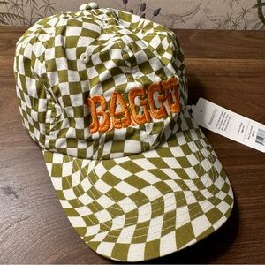 BAGGU | Baseball Cap in Logo Trippy Moss Checkerboard